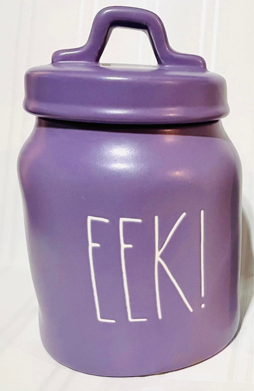 Rae Dunn purple Eek Canister