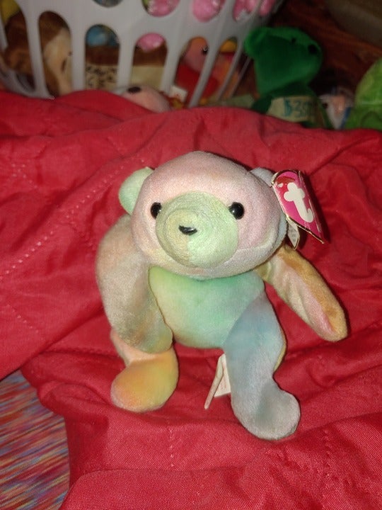 Ty Beanie Babies Sammy The Bear rare with tag errors 1998