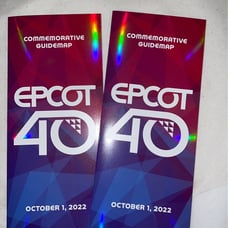 (2) DISNEY EPCOT 40 Commemorative Guide Map