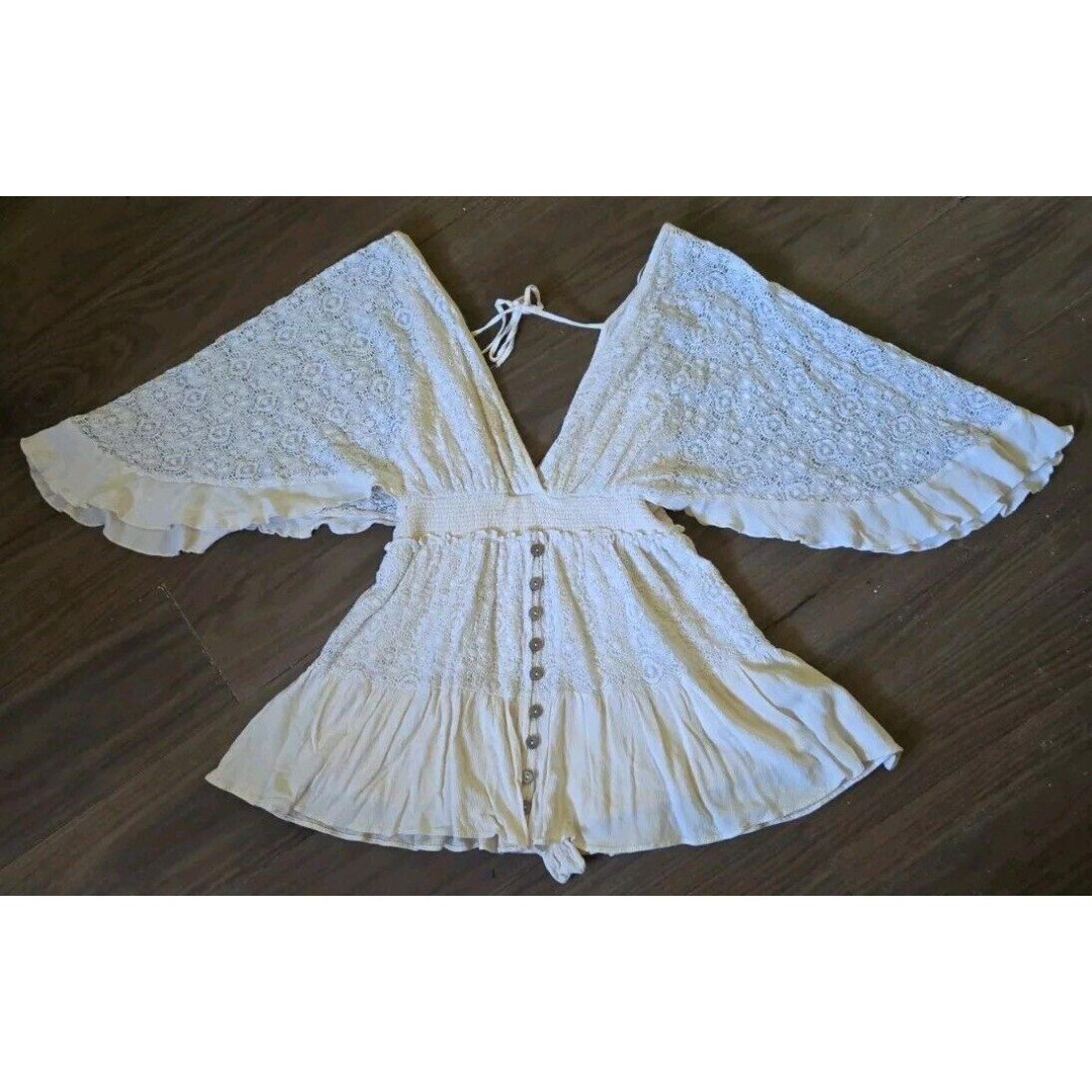 Etiquette Womens Body Suit Sz Sm Angelic Old World Y2k Sexy lace