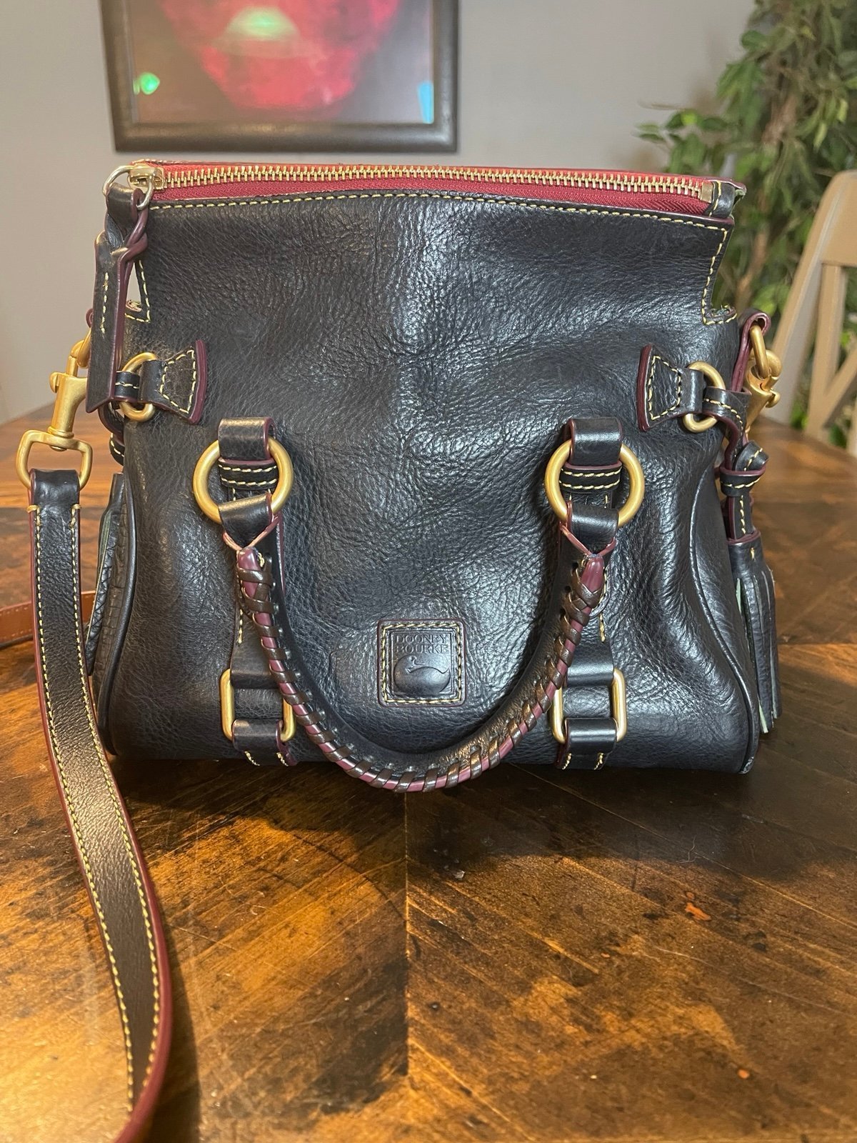 Dooney & Bourke Black Mini Florentine Satchel