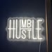 Hustle LED Neon Sign for Wall Decor, Words LED Neon Lights Party Decorations,