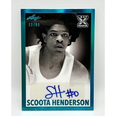 2022 Leaf Signatures Scoot Henderson 1960 Blue #BW-SH1 #99/99 Book End SP Rookie