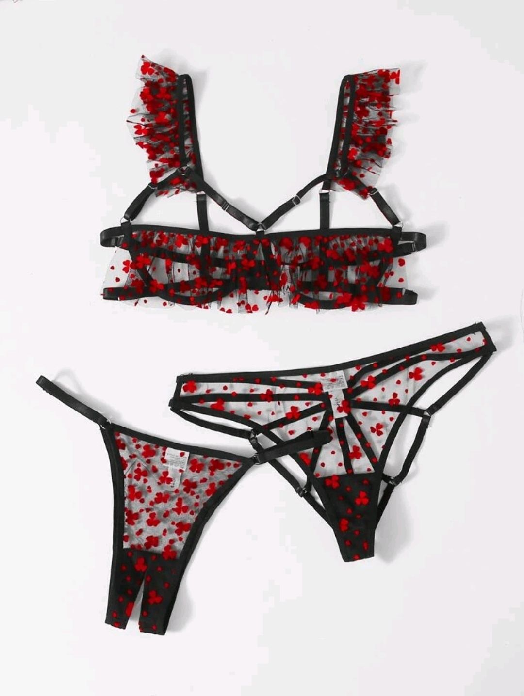 3pcs Mesh Lingerie Set