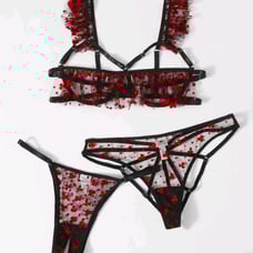 3pcs Mesh Lingerie Set