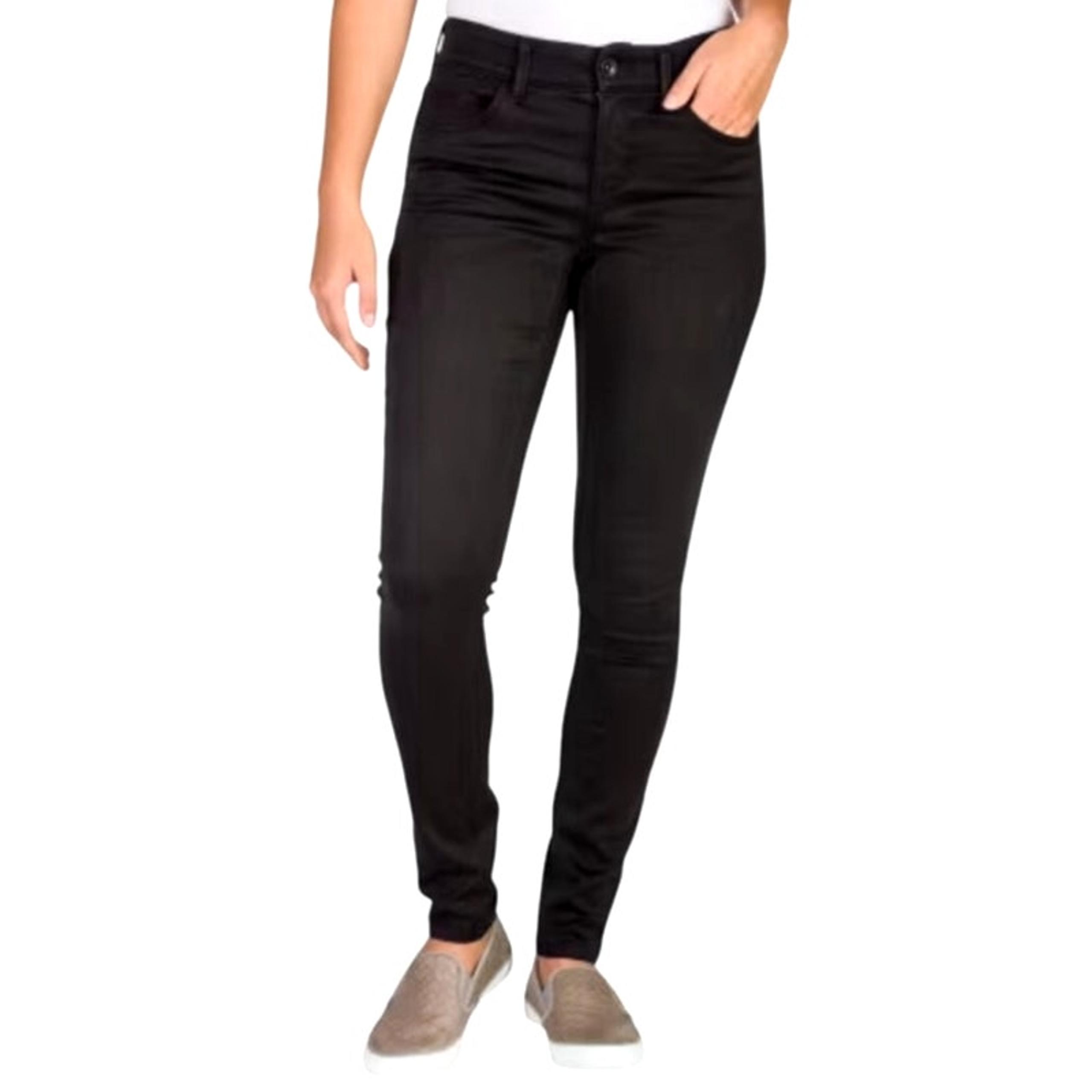 Natural Reflections Women's 8 Black Ab Slimmer Skinny Platinum Stretch Jeans