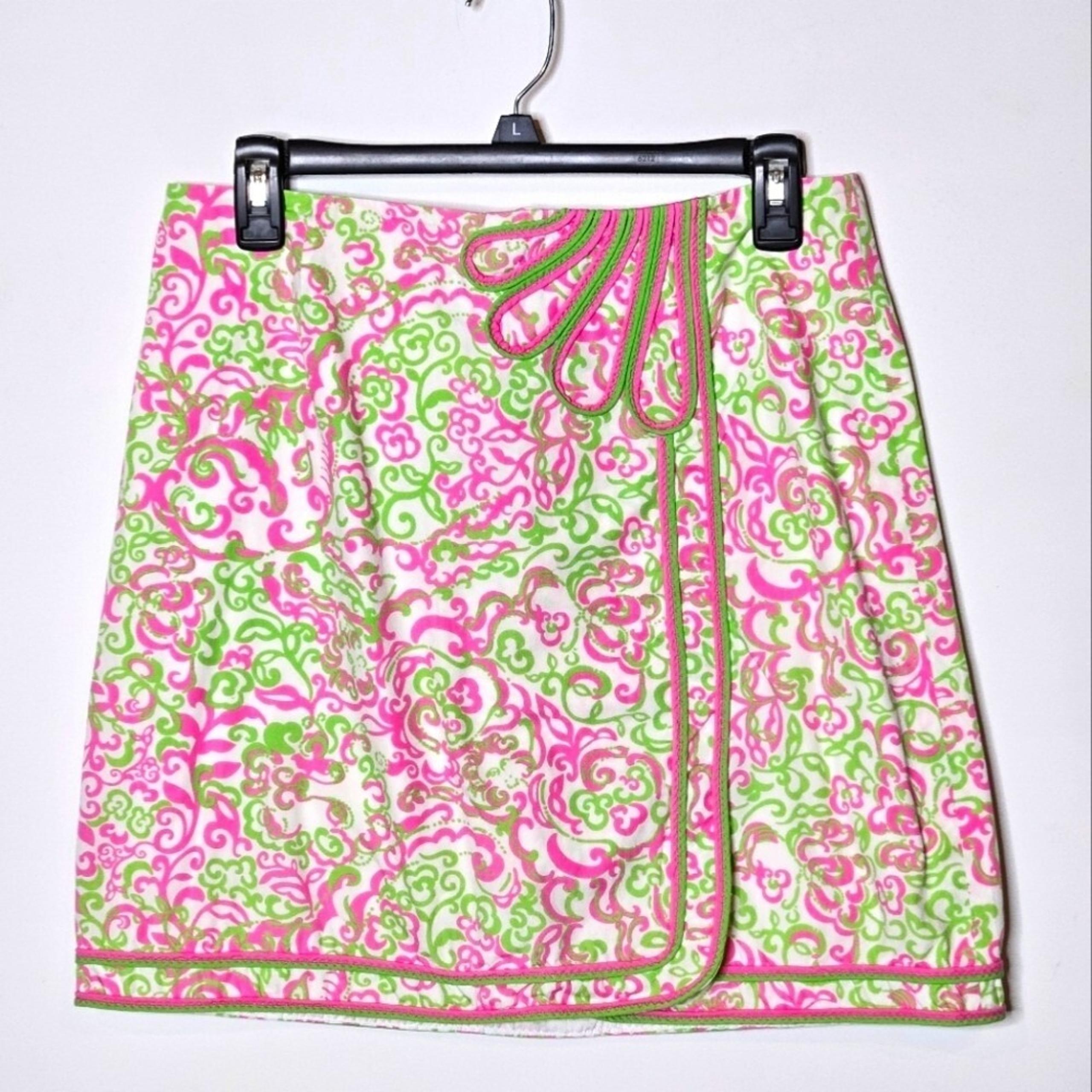 Lilly Pulitzer Peanut Island Kendall Mini Floral Vibrant Rare Womens 6 Skirt