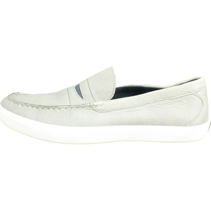 LL Bean Mountainville Men's Gray Leather Slip On Penny Loafer Shoes Size 10 M