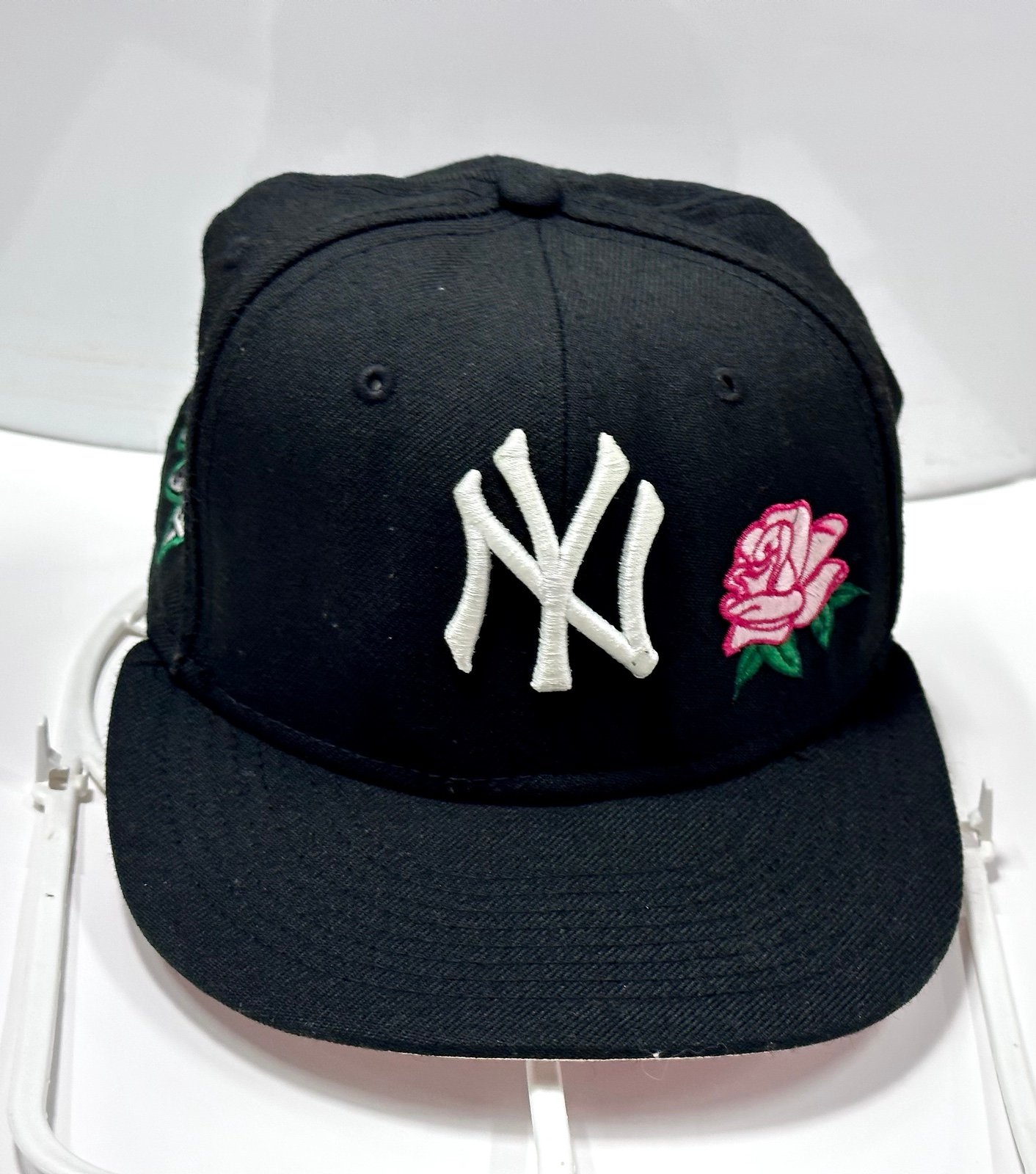 NY Yankees 2000 World Series New Era Hat Embroidery Rose Heart Sz 7 1/4 59fifty