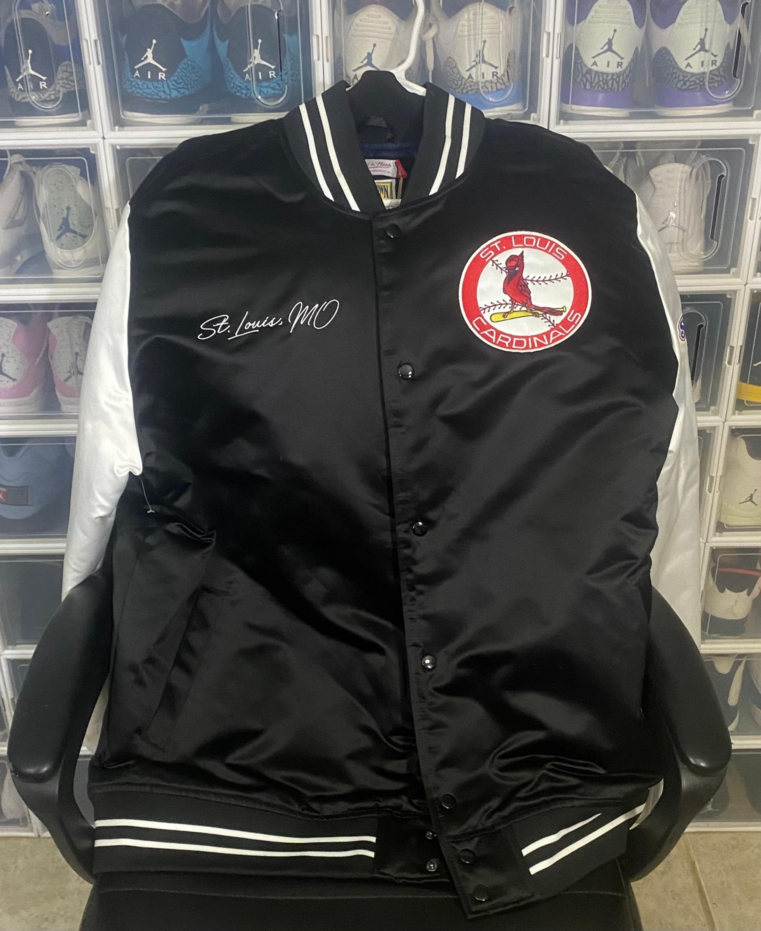 Mens Mitchell and Ness St Louis Cardinals 3xl Varsity Jacket