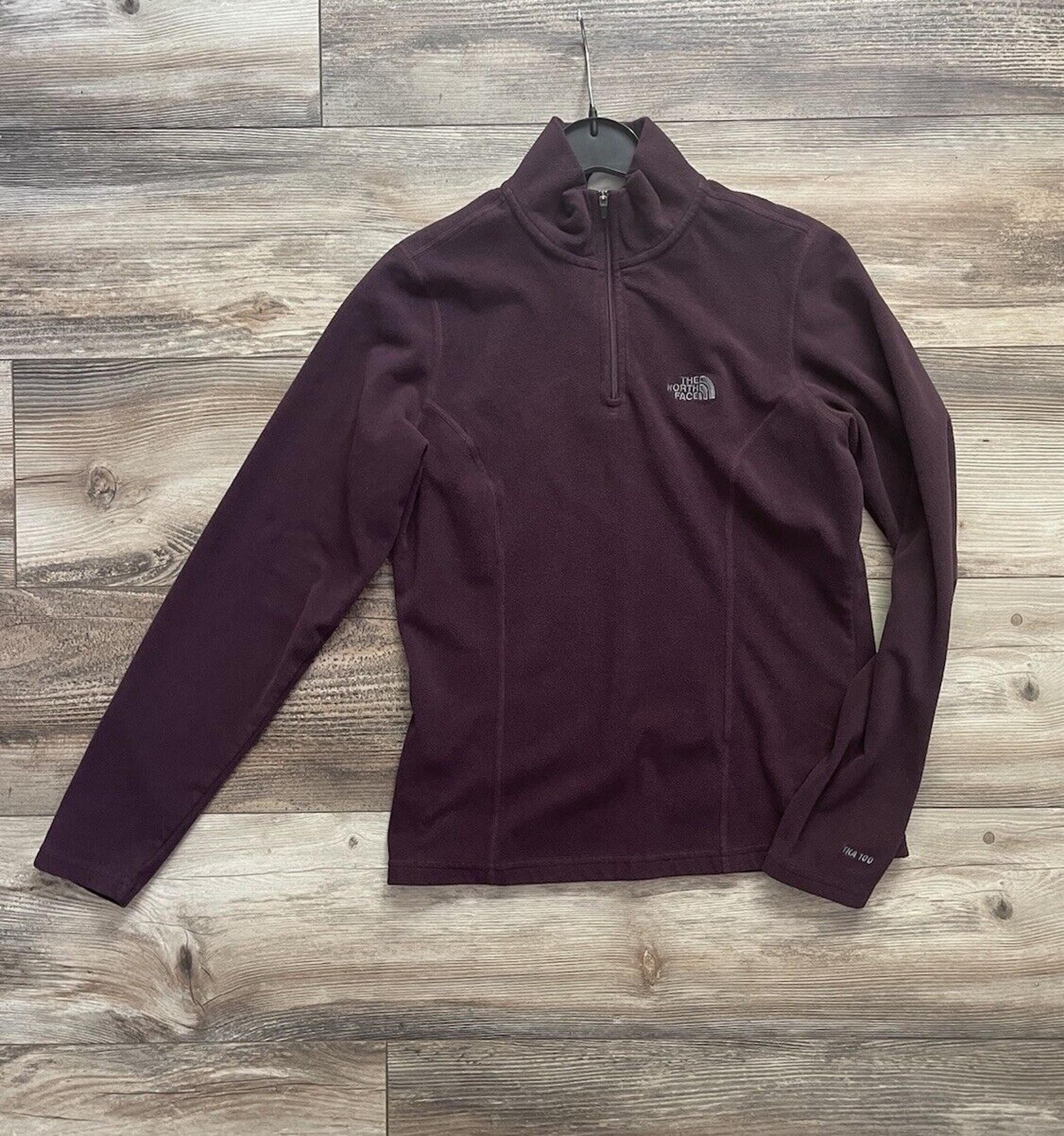 The North Face TKA 100 Fleece Women’s Small 1/4 Zip Pullover Long Sleeve Plum
