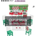 Hand-Painted Miniature Candy Cane Kitchen Set of 6 Ceramic Resin 5x4x1.38 NWT