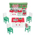 Hand-Painted Miniature Candy Cane Kitchen Set of 6 Ceramic Resin 5x4x1.38 NWT