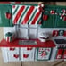 Hand-Painted Miniature Candy Cane Kitchen Set of 6 Ceramic Resin 5x4x1.38 NWT