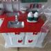 Hand-Painted Miniature Candy Cane Kitchen Set of 6 Ceramic Resin 5x4x1.38 NWT