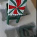 Hand-Painted Miniature Candy Cane Kitchen Set of 6 Ceramic Resin 5x4x1.38 NWT