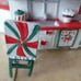 Hand-Painted Miniature Candy Cane Kitchen Set of 6 Ceramic Resin 5x4x1.38 NWT