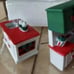 Hand-Painted Miniature Candy Cane Kitchen Set of 6 Ceramic Resin 5x4x1.38 NWT