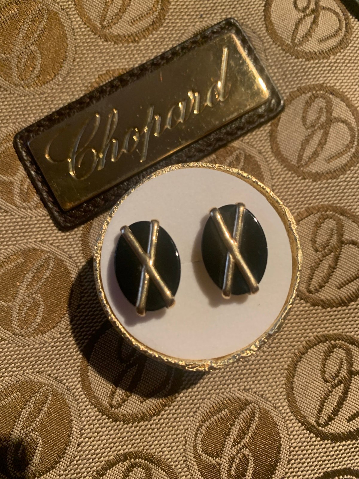 14k onyx Earrings