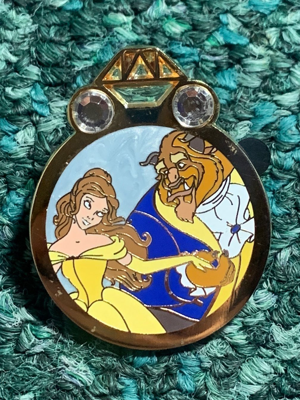 DISNEY PINS BELLE BEAUTY AND THE BEAST COUPLES RINGS PRINCESS REVEAL CONCEAL