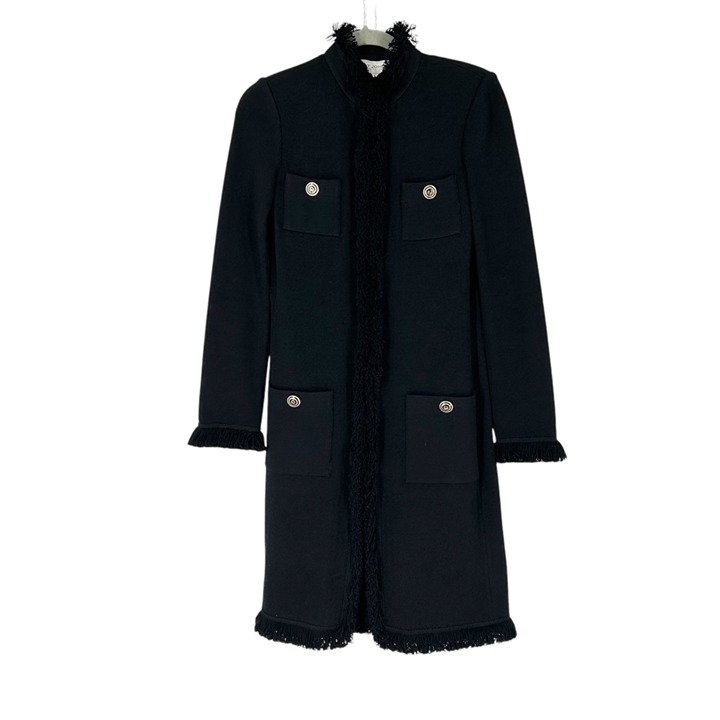 St. John Navy Rockstar Wool Blend Santana Knit Jacket