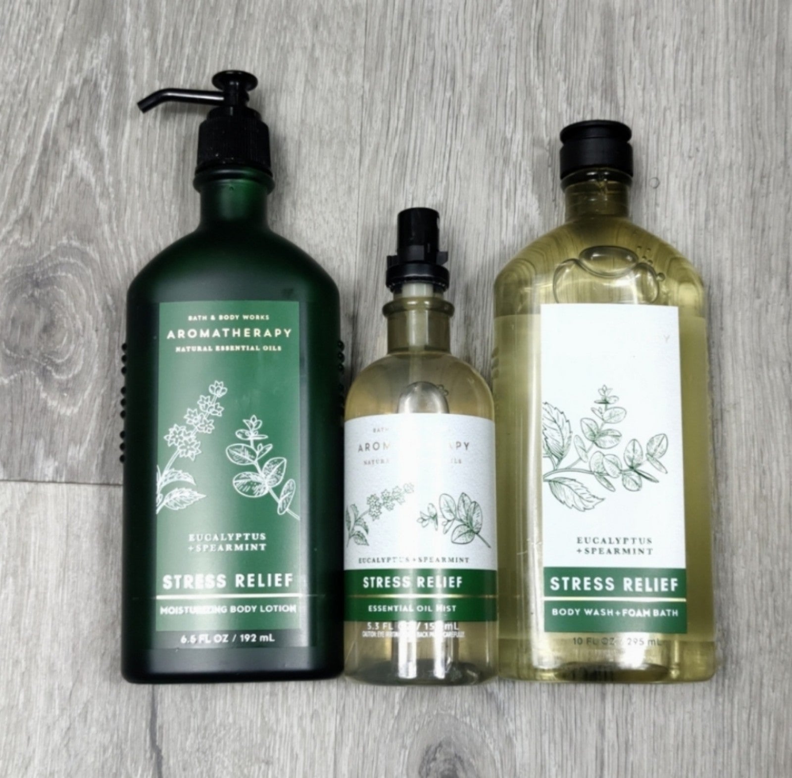 NEW STRESS RELIEF Eucalyptus and Spearmint Bath and Body Works Aromatherapy Set
