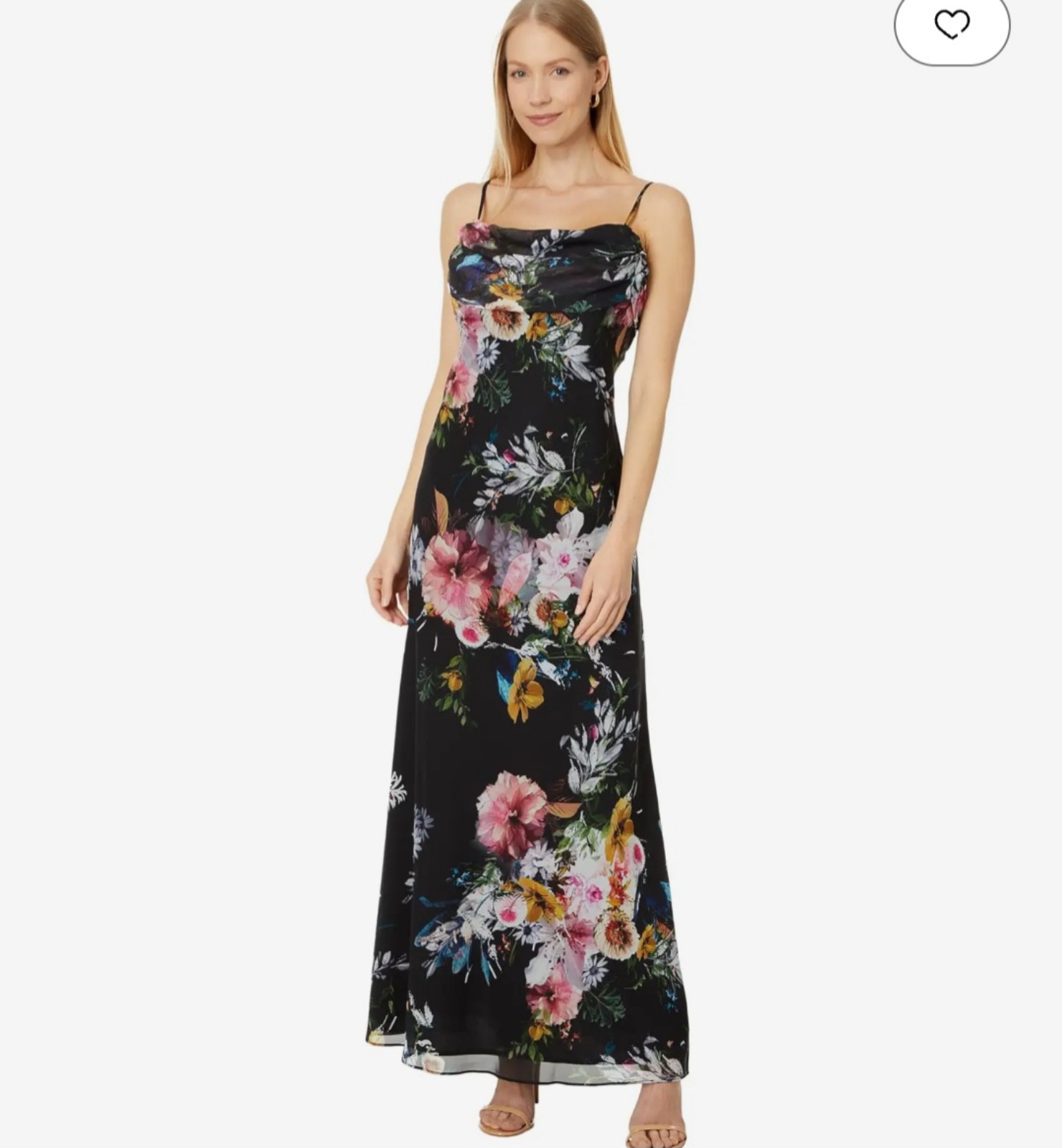 Betsy & Adam Long Drape Floral Print