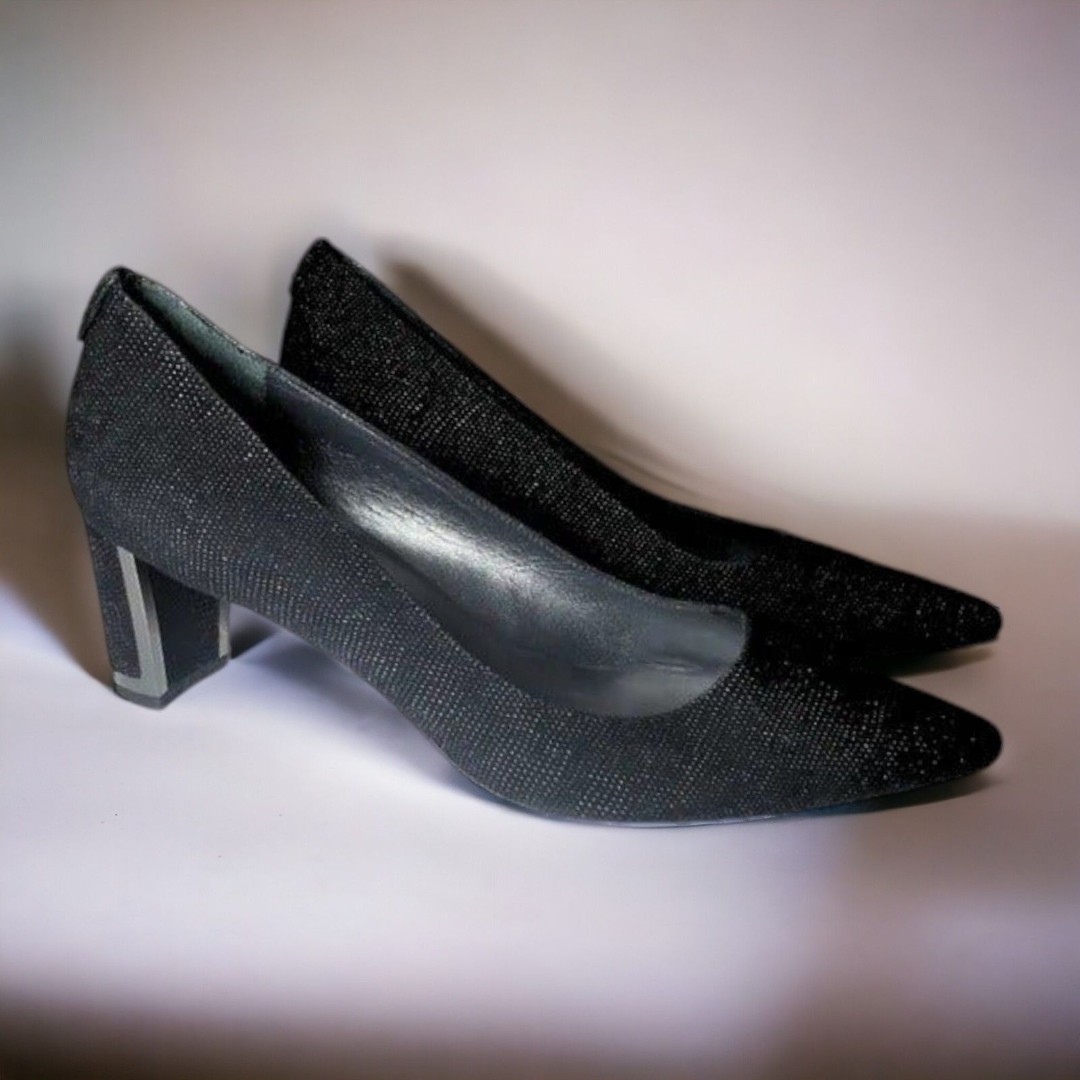 Stuart Weitzman Block 50 Pumps in Beaded Leather