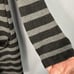 Eileen Fisher Gray & Black Stripe Long Sleeve Tunic Sweater Medium