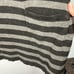 Eileen Fisher Gray & Black Stripe Long Sleeve Tunic Sweater Medium