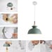 HUOKU 1-Light Green Bowl Scandinavian Hanging Pendant Ceiling Light Fixture