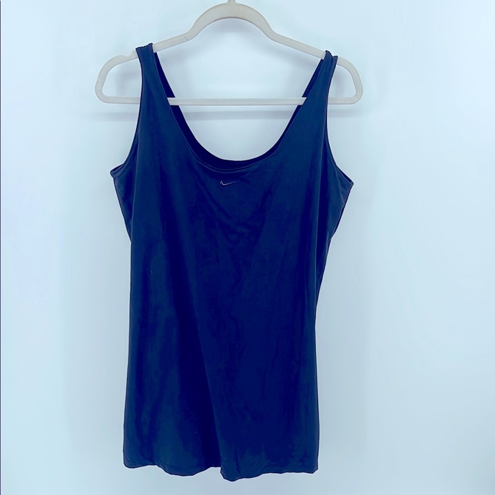 Nike Bliss Lux athletic lined tennis golf scoop neck sleeveless mini dress sz L