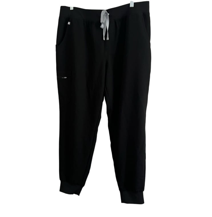 NEW Figs Zamora Jogger Scrub Pants in Black Women's Size XLP