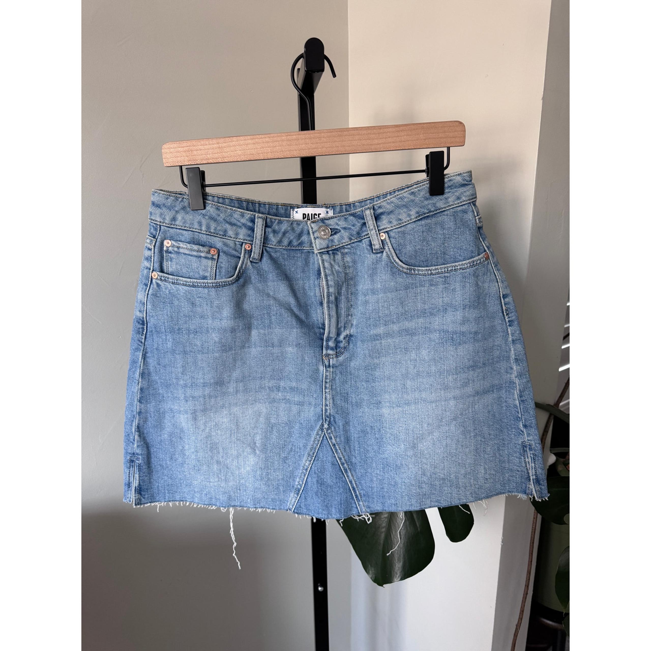 Paige Denim Mini Skirt Light Wash