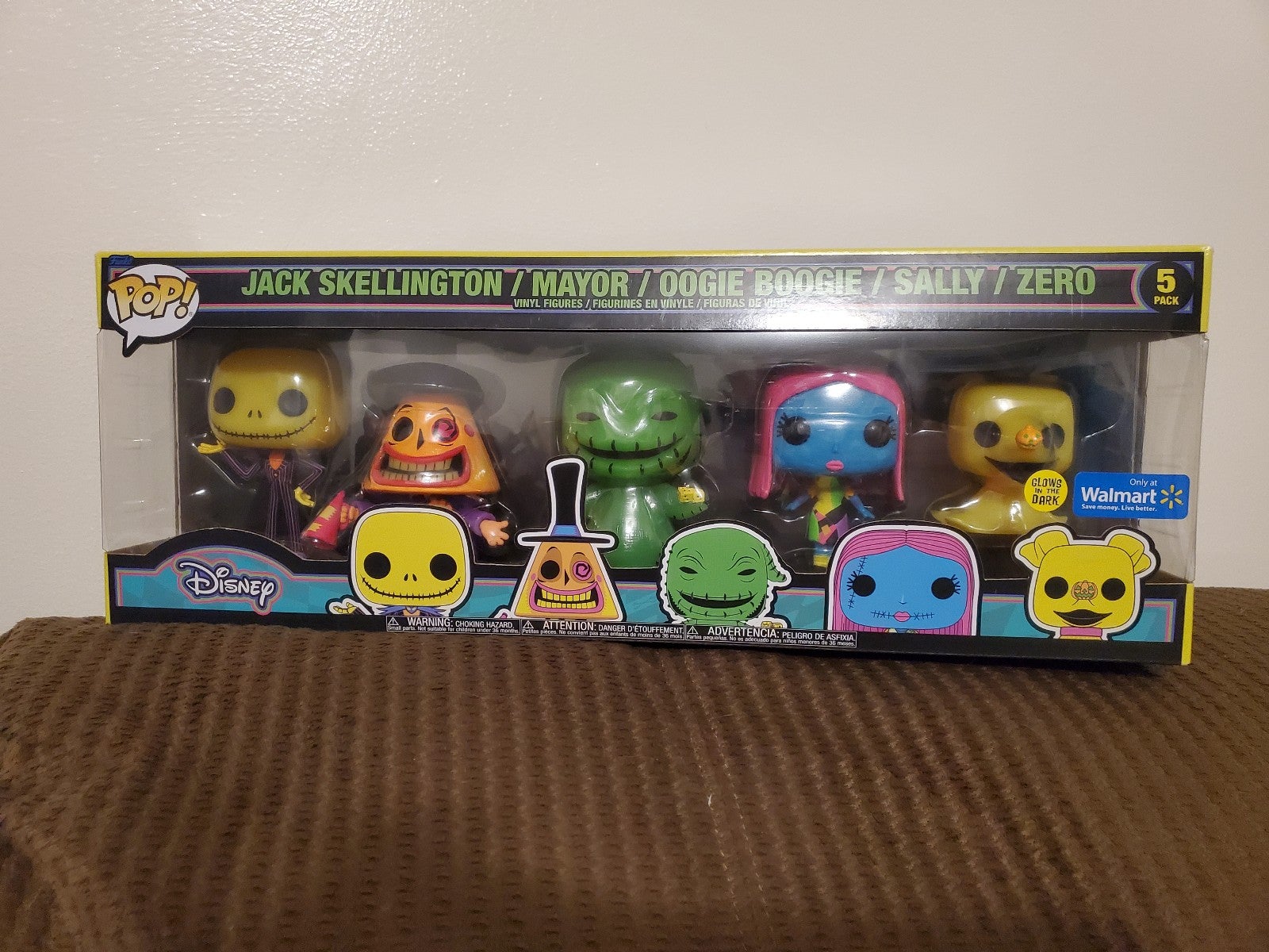 FUNKO POP! THE NIGHTMARE BEFORE CHRISTMAS 5 PACK GLOW IN THE DARK NEW IN BOX