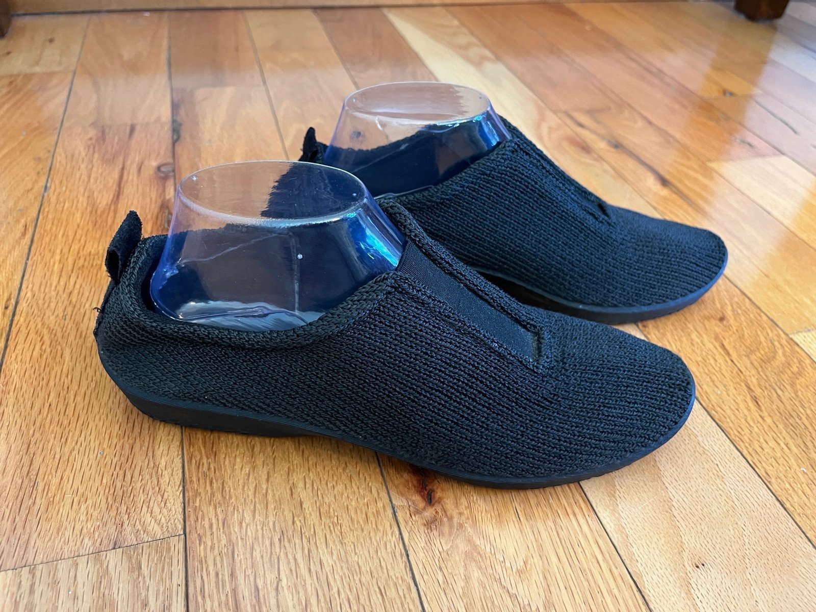 Arcopedico Womens ES Loafer Flat Shoes Black Slip On Knitted 40 US 9
