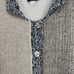 M. GIBSON Vintage Beige Tan Color Block Knit Cardigan Button Up Vest Size M/L