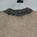 M. GIBSON Vintage Beige Tan Color Block Knit Cardigan Button Up Vest Size M/L