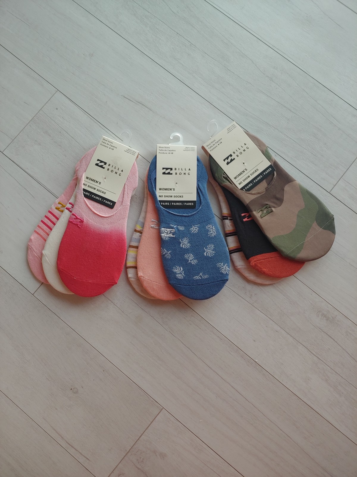Billabong NEW 9pk no show Socks