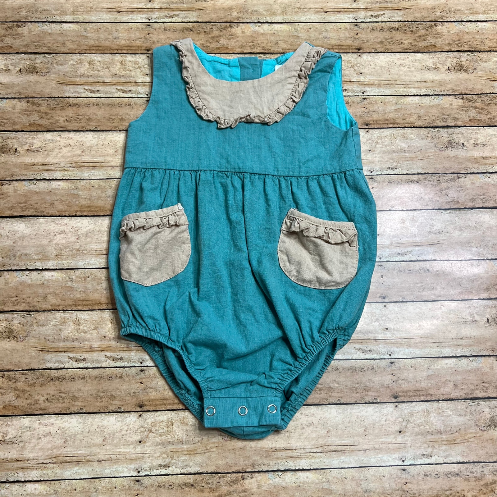 Evie's Closet Blue/Tan Bubble 24m