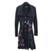 Vintage 90's Coatigan Duster Cardigan M Black Whimsical Embroidery Fairy Grunge