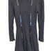 Vintage 90's Coatigan Duster Cardigan M Black Whimsical Embroidery Fairy Grunge