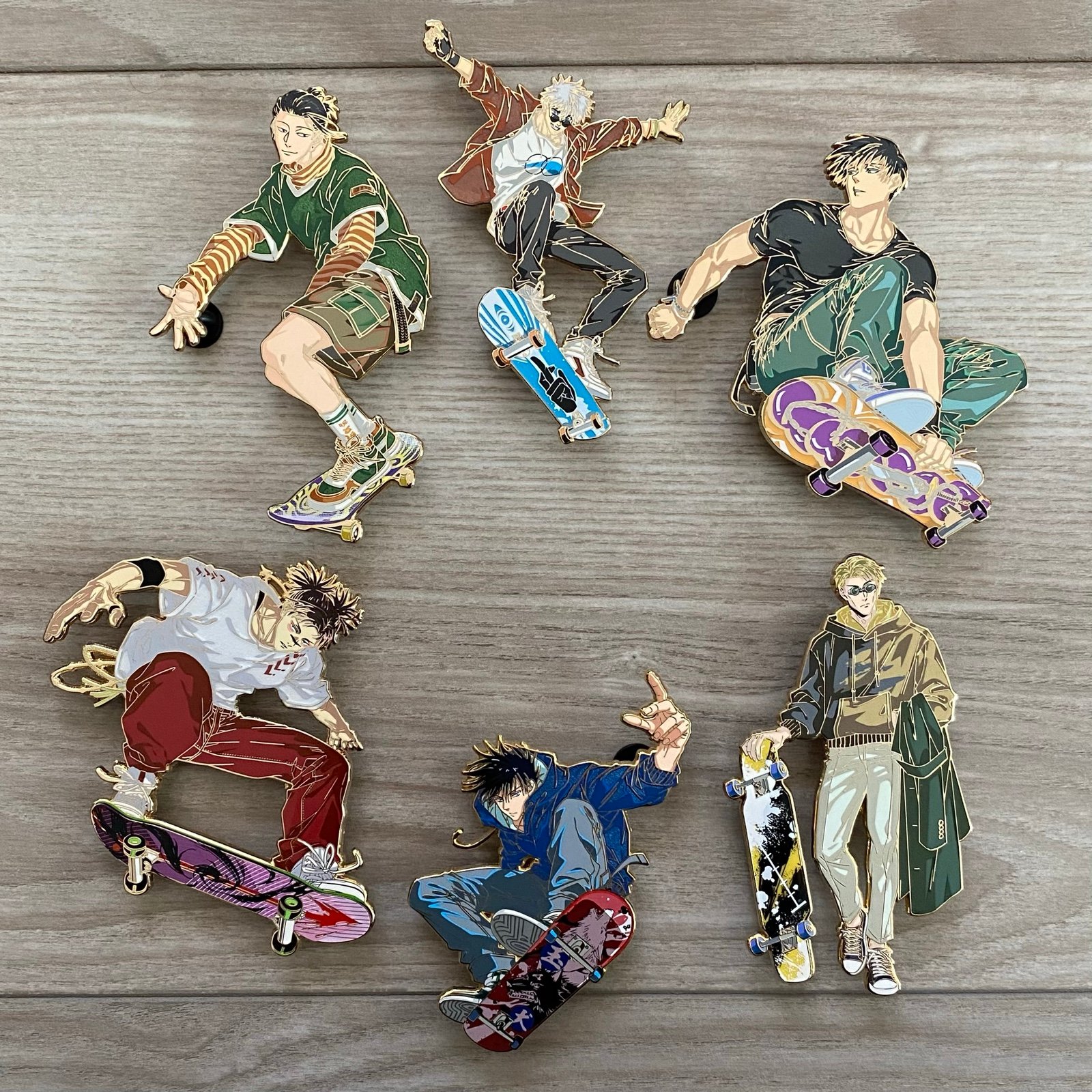 Jujutsu Kaisen Skateboard Series enamel pins
