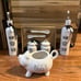 Rae Dunn Crown Jam Jar Set & 2 crown Oil Bottles & little Piggy planter bundle