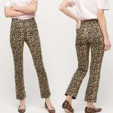 J. Crew leopard print kickout jeans