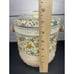 Vintage Ceramic Biscuit Cookie Cracker Jar Barre Cross Stich Pattern No Handle