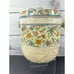 Vintage Ceramic Biscuit Cookie Cracker Jar Barre Cross Stich Pattern No Handle