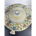 Vintage Ceramic Biscuit Cookie Cracker Jar Barre Cross Stich Pattern No Handle
