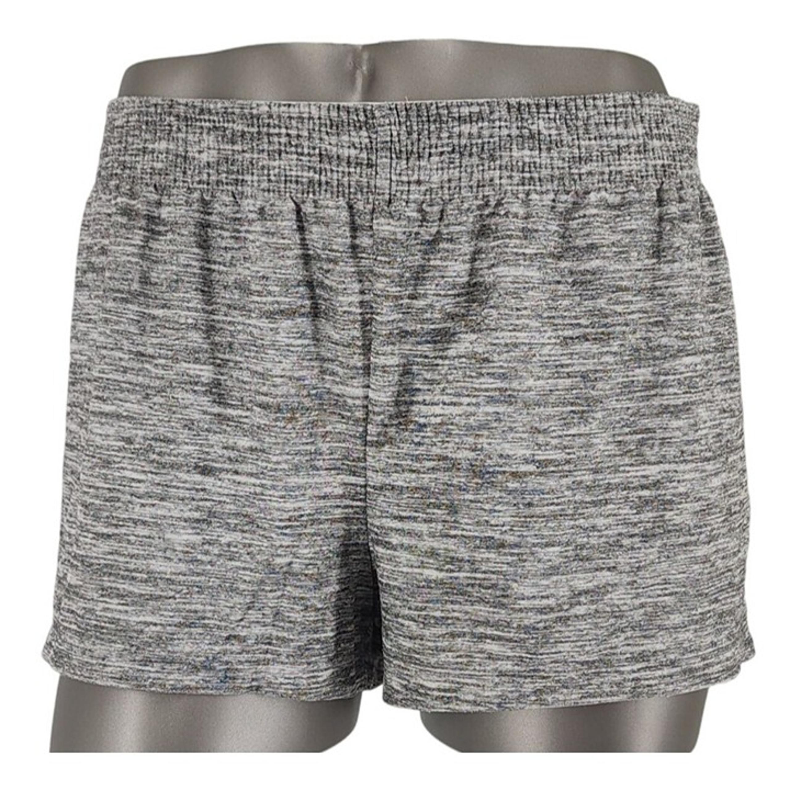 Women's No Boundaries White Grey Heathered Shorts XL Pull On Soft Lightweight
