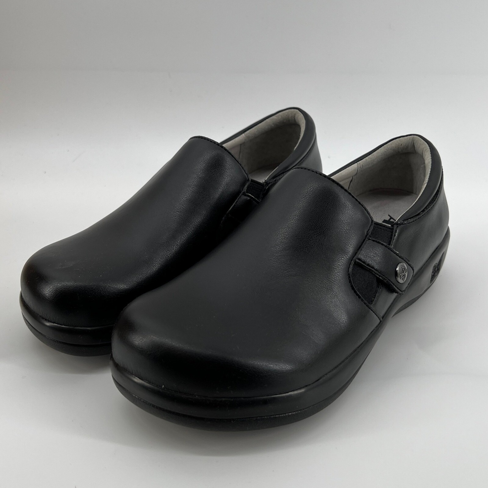 Alegria Women EU 38/US 8-8.5 Kara Slip On Shoe Black Leather Nursing Orthotic